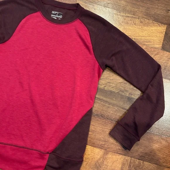 Outdoor Research Cedarosa Crewneck Wool Blend Pullover Burgundy Pink Women’s XS - Picture 2 of 8